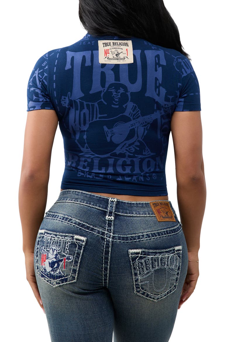 Crystal Logo T-Shirt, Alternate, color, DRESS BLUE