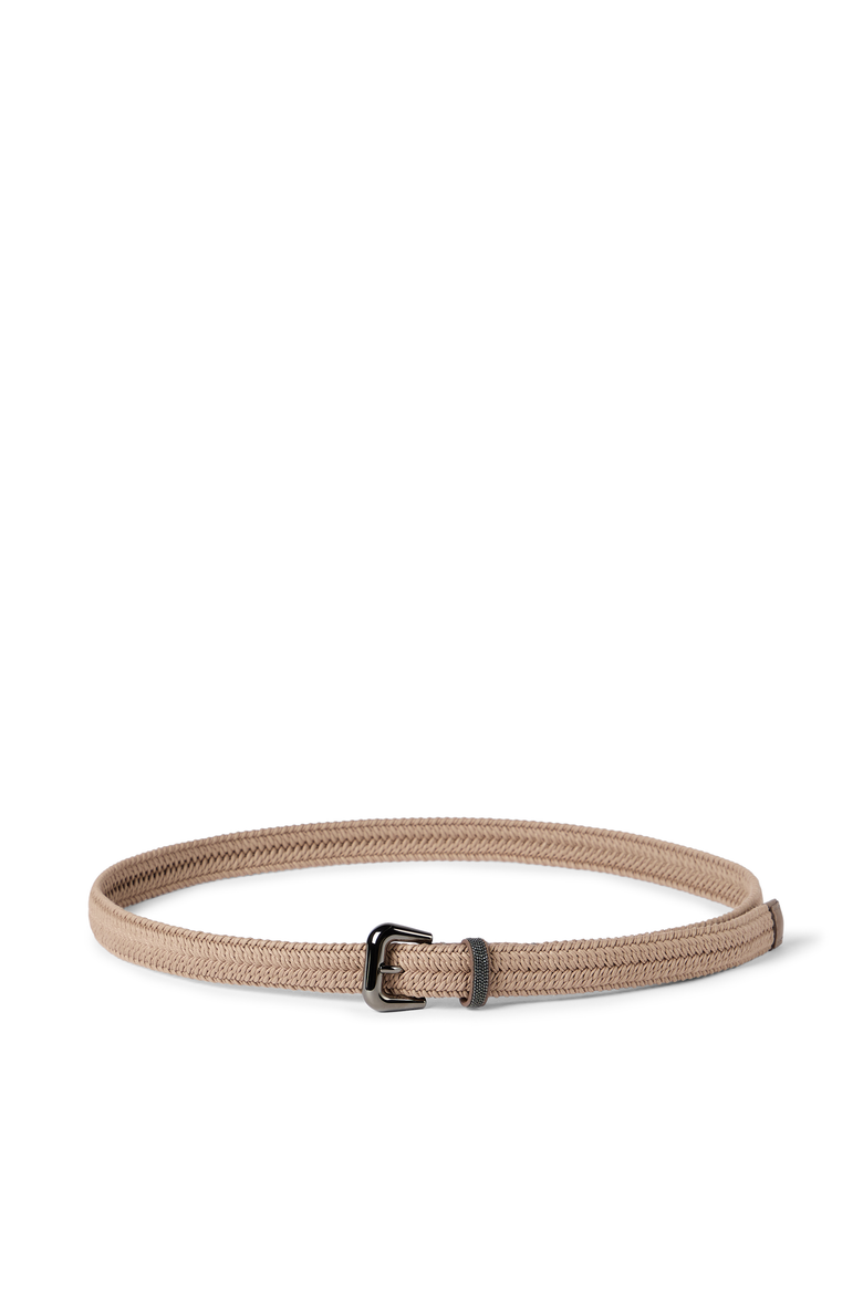 Braided belt with monili, Main, color, Beige