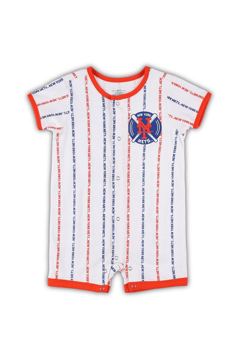 Infant White New York Mets Ball Hitter Coverall, Main, color, White