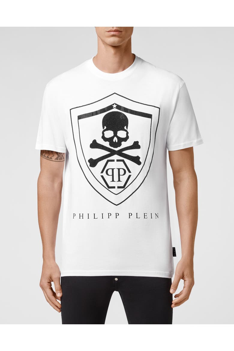 T-Shirt Round Neck Men, Main, color, white