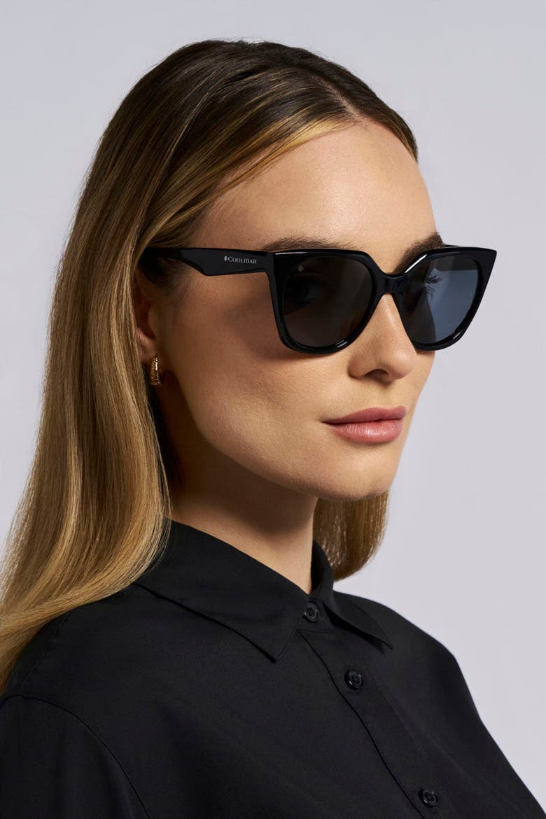 Women's Solessia Polarized Sunglasses, UPF 50+ Sun Protection, Alternate, color, Black