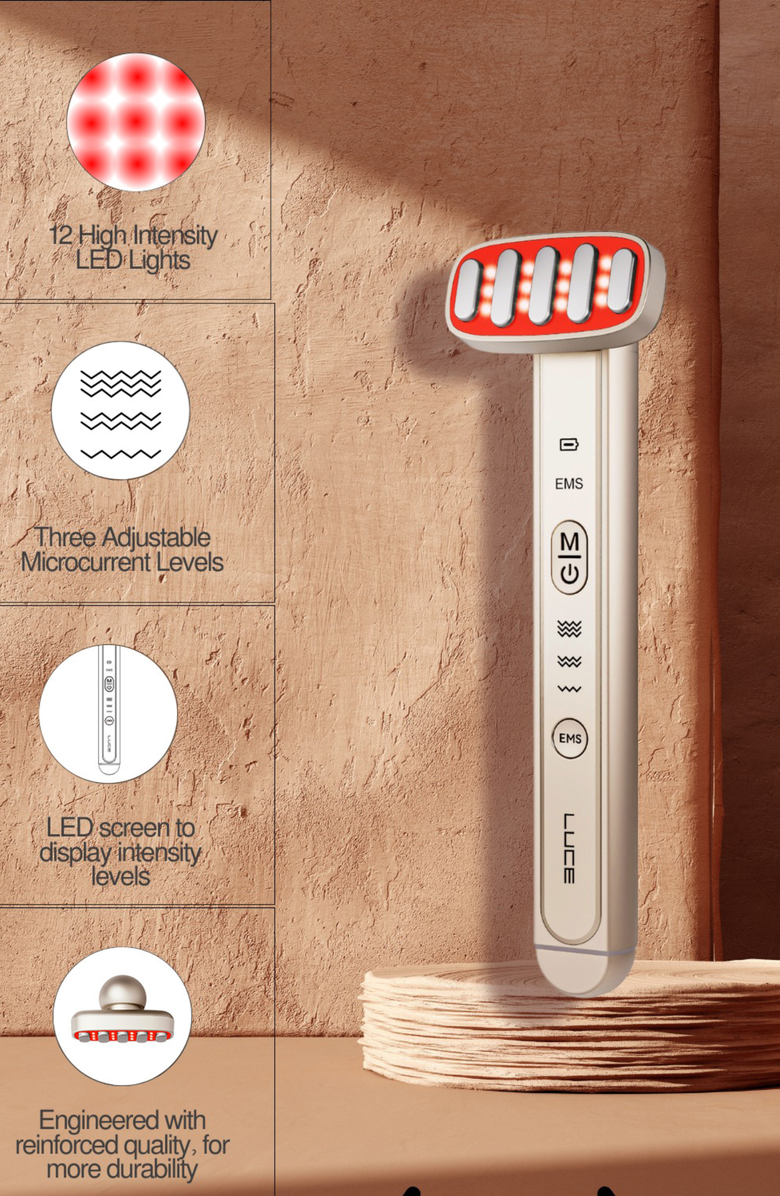 LUCE BEAUTY Face and Neck Microcurrent Wand - Pro, Alternate, color, Gold
