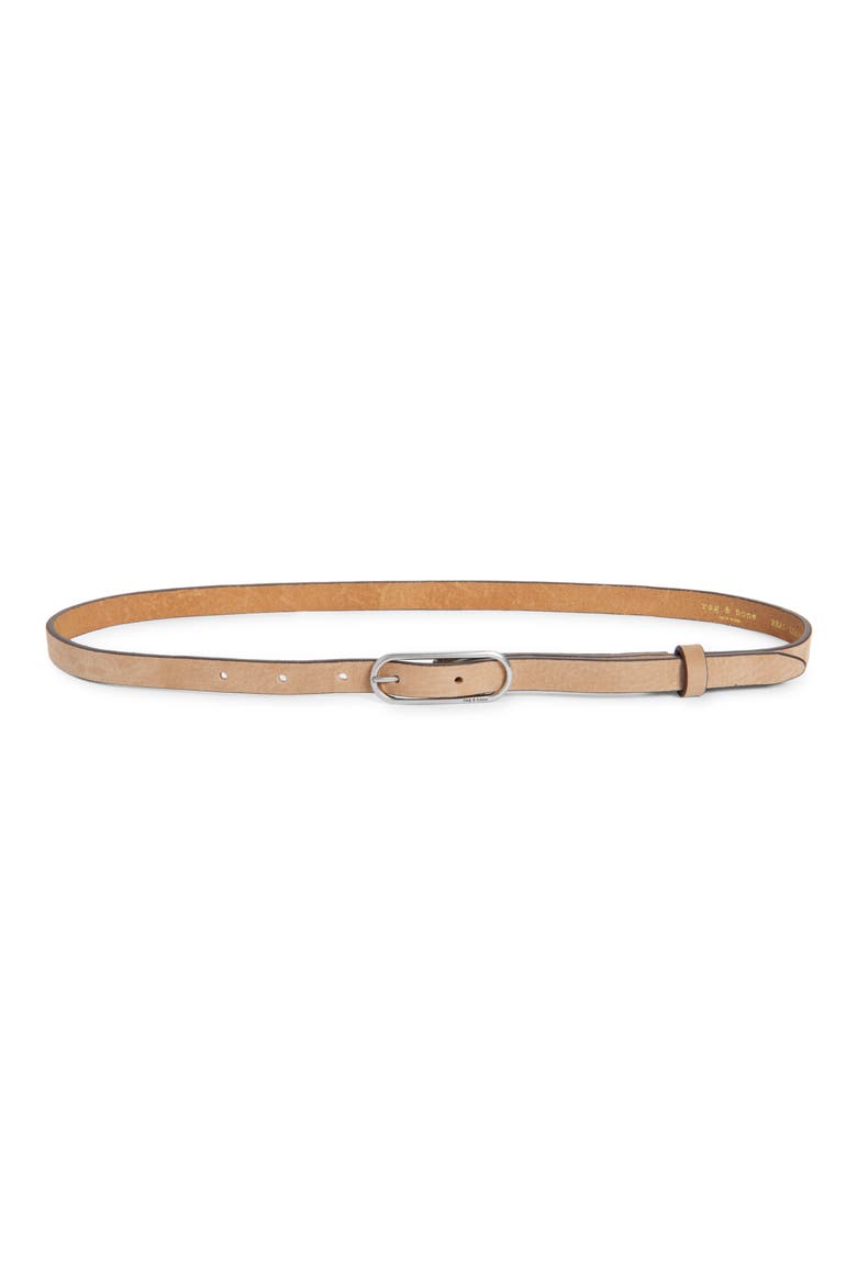 Baby Rounded Rebound Leather Belt, Main, color, TAN