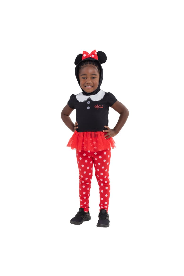 Minnie Mouse Cosplay 2-Piece Hooded Tee and Leggings Set, Alternate, color, Minnie Mouse Red