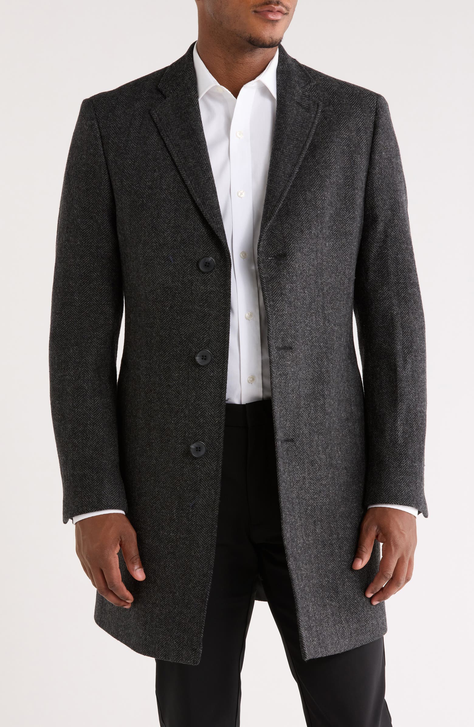 NORDSTROM RACK Herringbone Topcoat | Nordstromrack