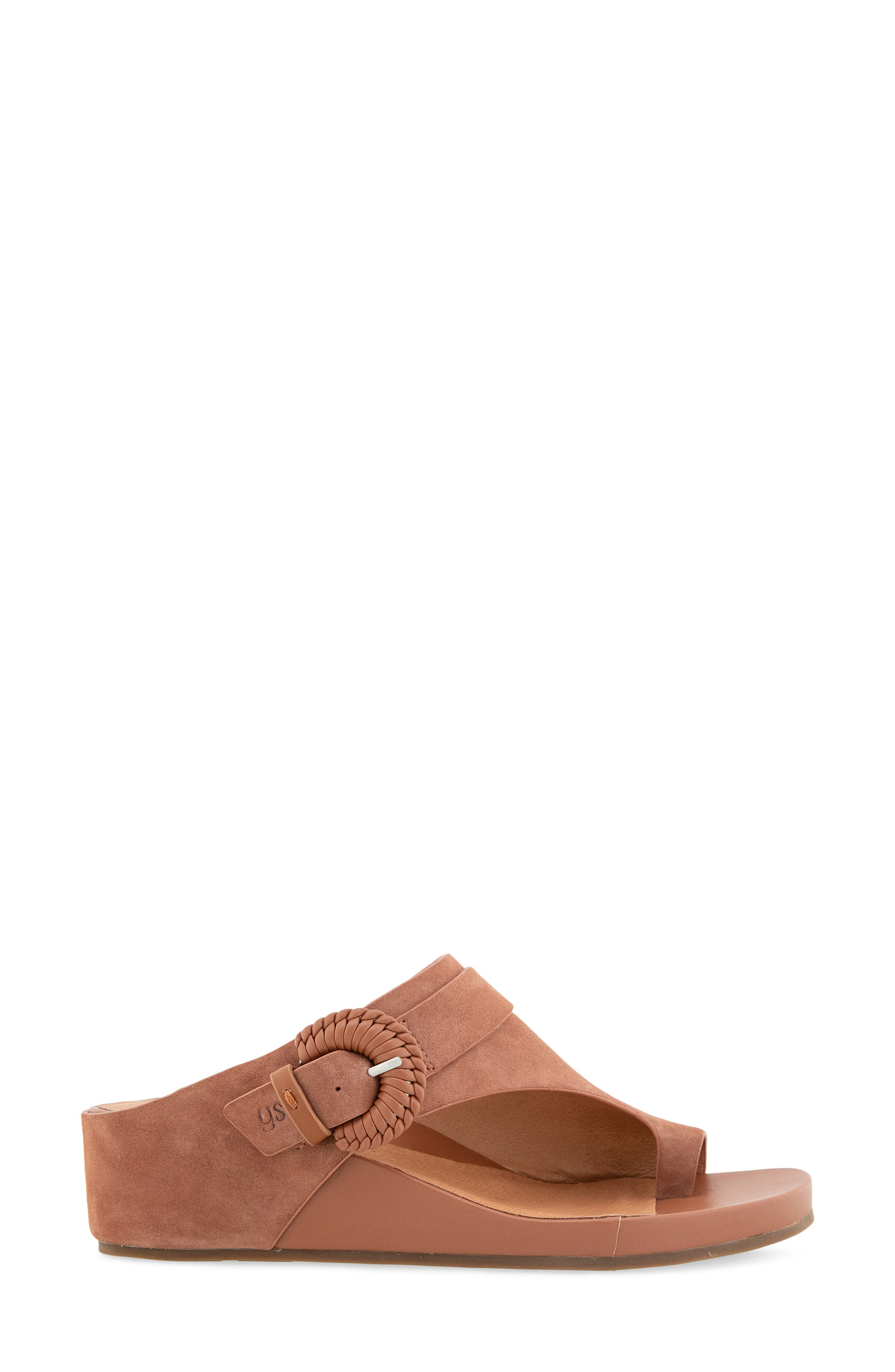 Galina Toe Loop Wedge Sandal, Alternate, color, MOCHA SUEDE