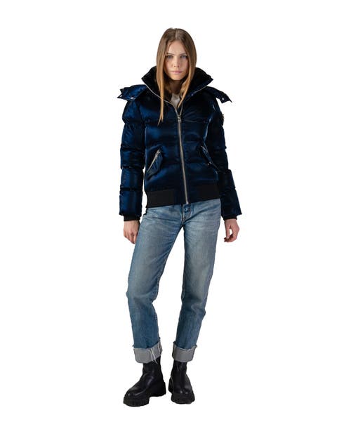 Woodpecker Woody Bomber Quilted Coat In Blue