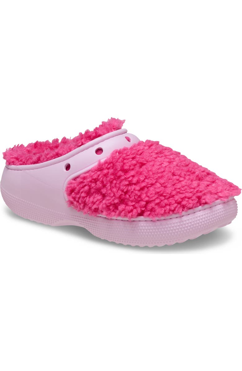 CROCS The Thing Faux Shearling Clog, Main, color, Dragon Fruit