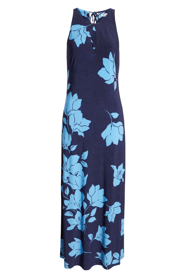 Jasmina Pacific Petals Floral Maxi Dress, Alternate, color, ISLAND NAVY