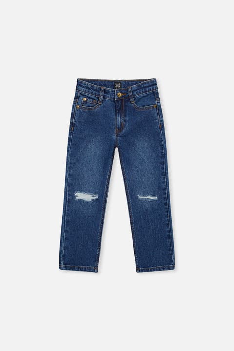 Stretch 5-Pocket Button Zip Fly Jeans