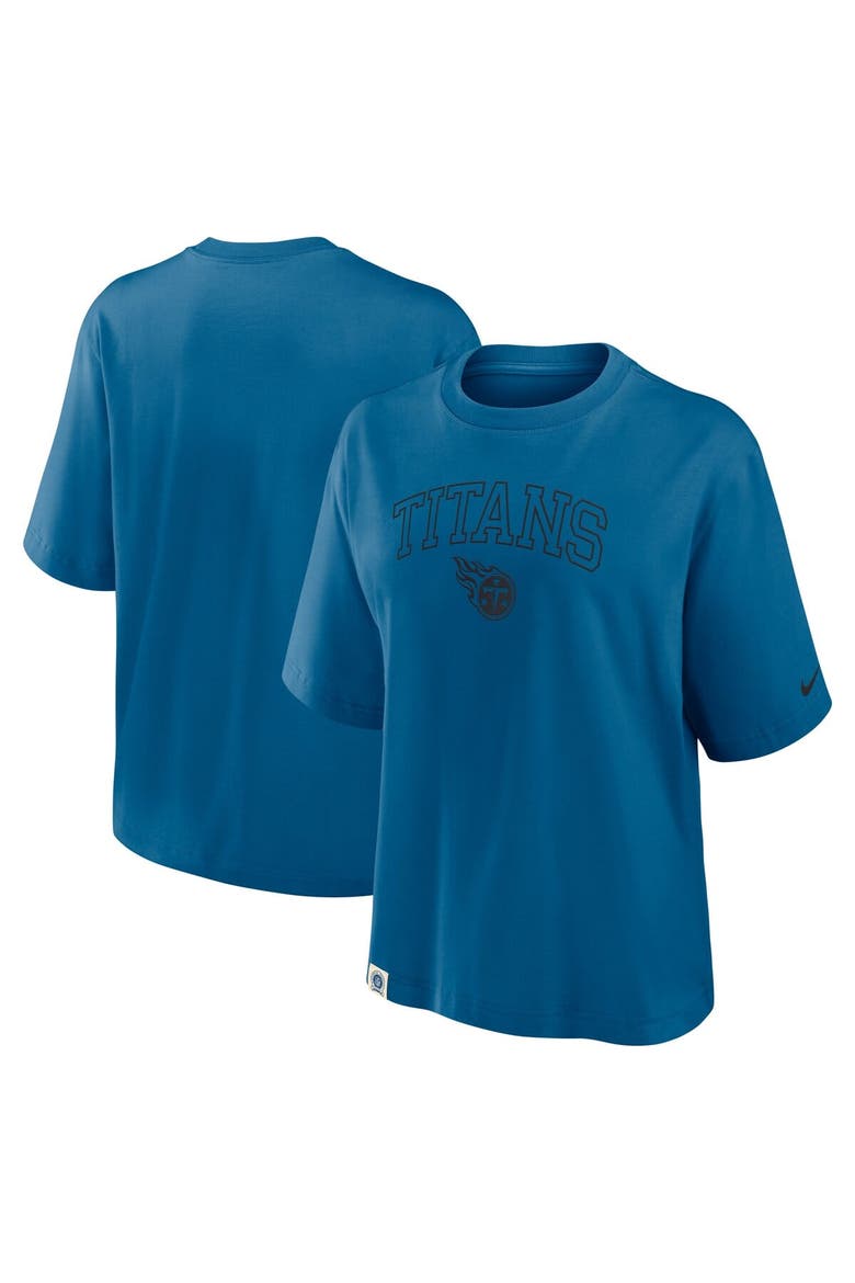 Women's Nike Blue Tennessee Titans Glory Arch Boxy T-Shirt, Alternate, color, Blue