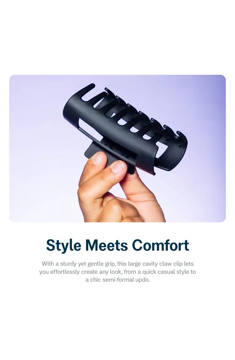 Gimme Beauty Large Cavity Claw Clip for Thick Hair, Alternate, color, Black