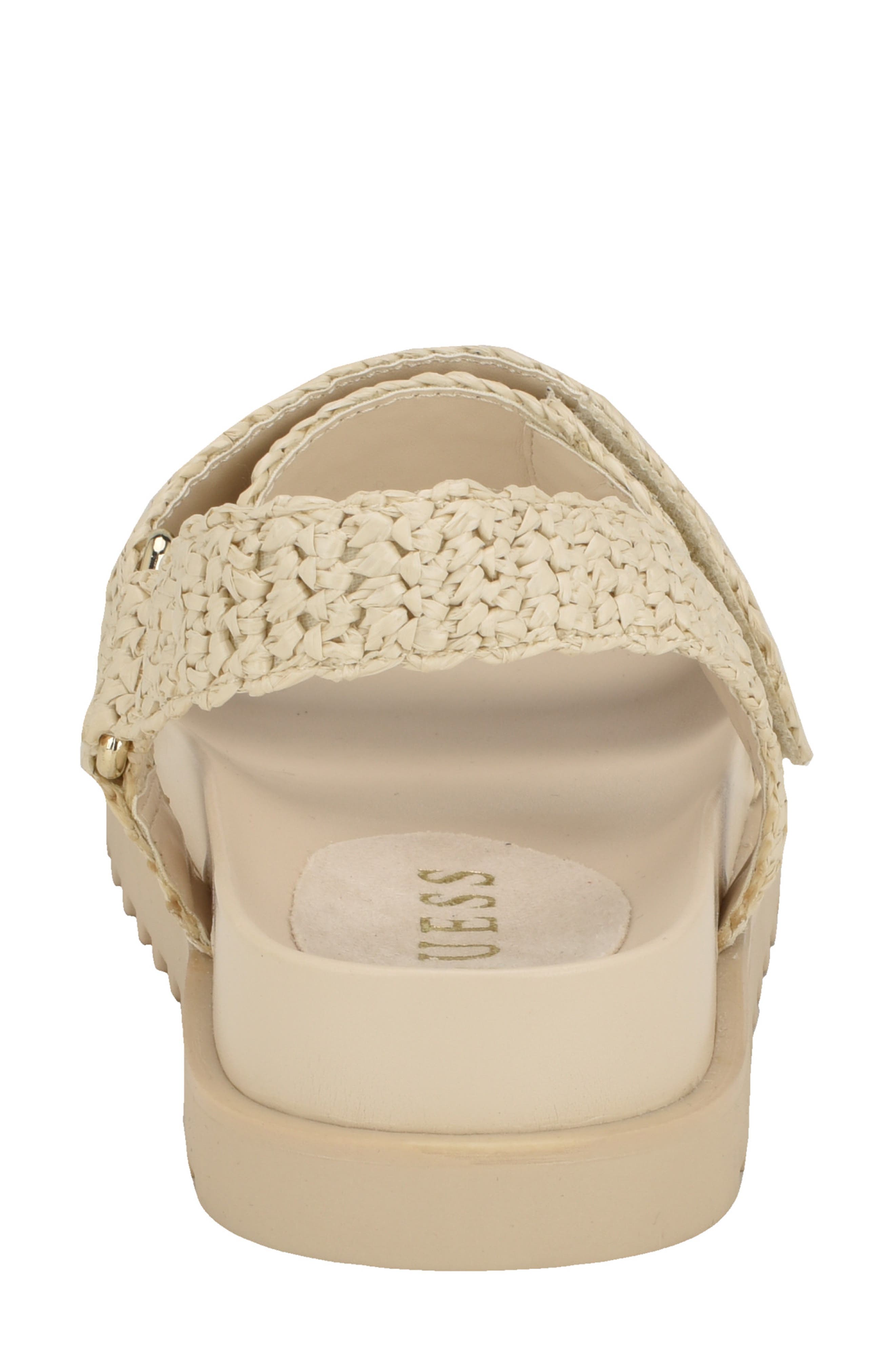GUESS Fabrica Raffia Sandal, Alternate, color, Ivory 150