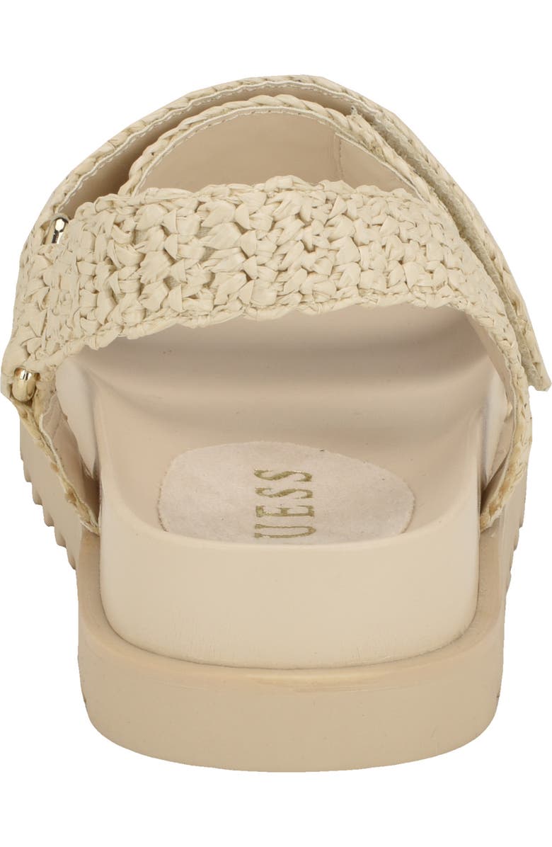 GUESS Fabrica Raffia Sandal, Alternate, color, Ivory 150