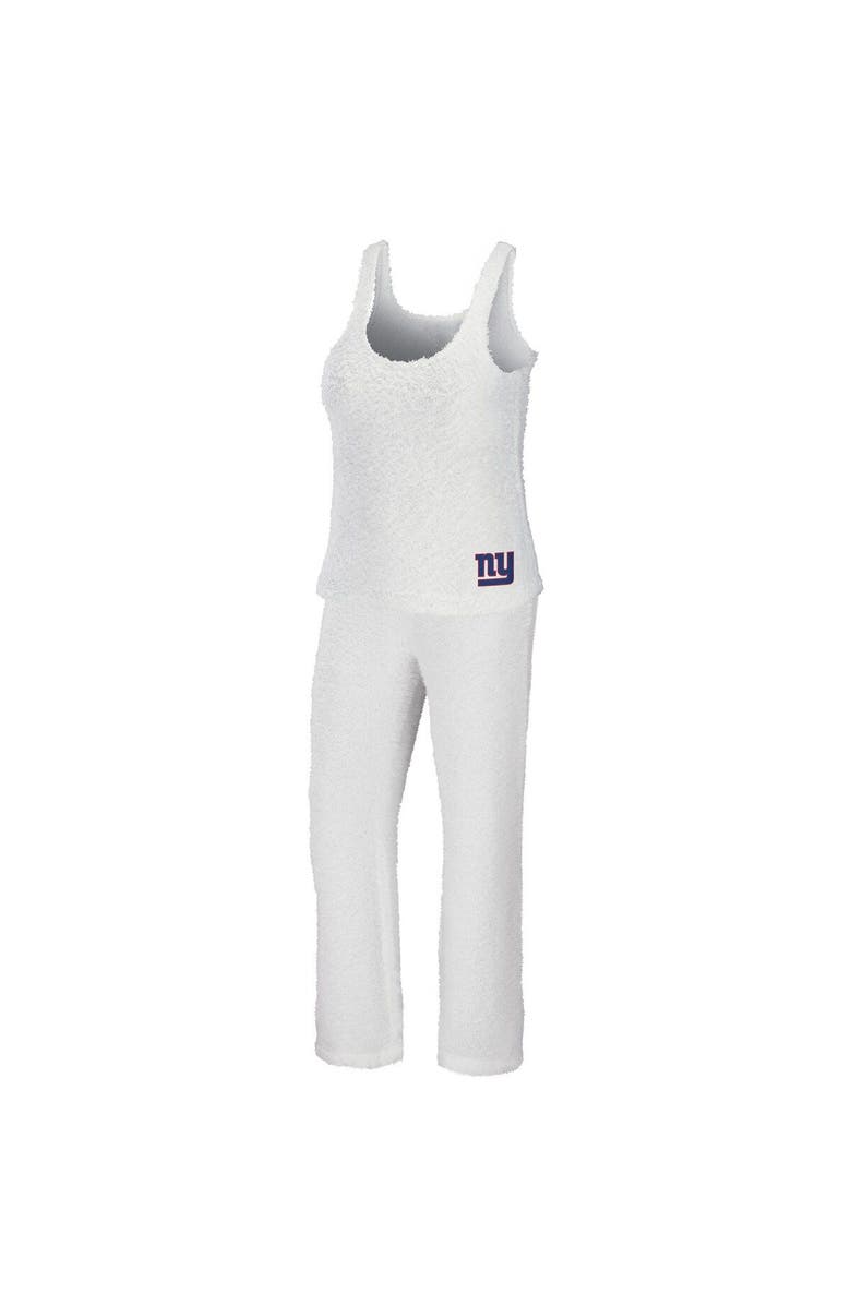 WEAR by Erin Andrews Women's WEAR by Erin Andrews Cream New York Giants Cozy Scoop Neck Tank Top & Pants Sleep Set, Main, color, Cream