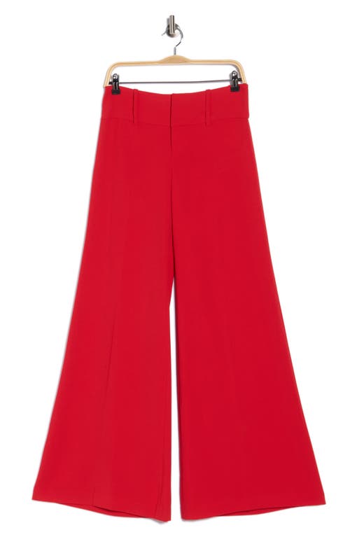 Alice And Olivia Alice + Olivia Olivia Low Rise Wide Flare Leg Pants In Red