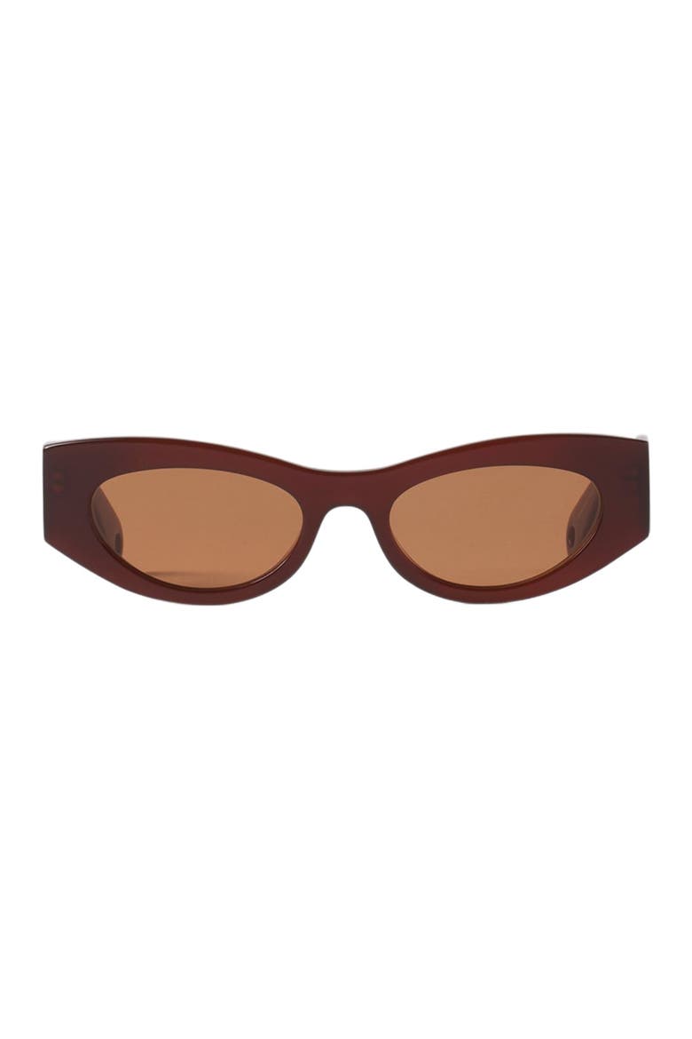 Logo Sunglasses, Main, color, Brown-Cherry