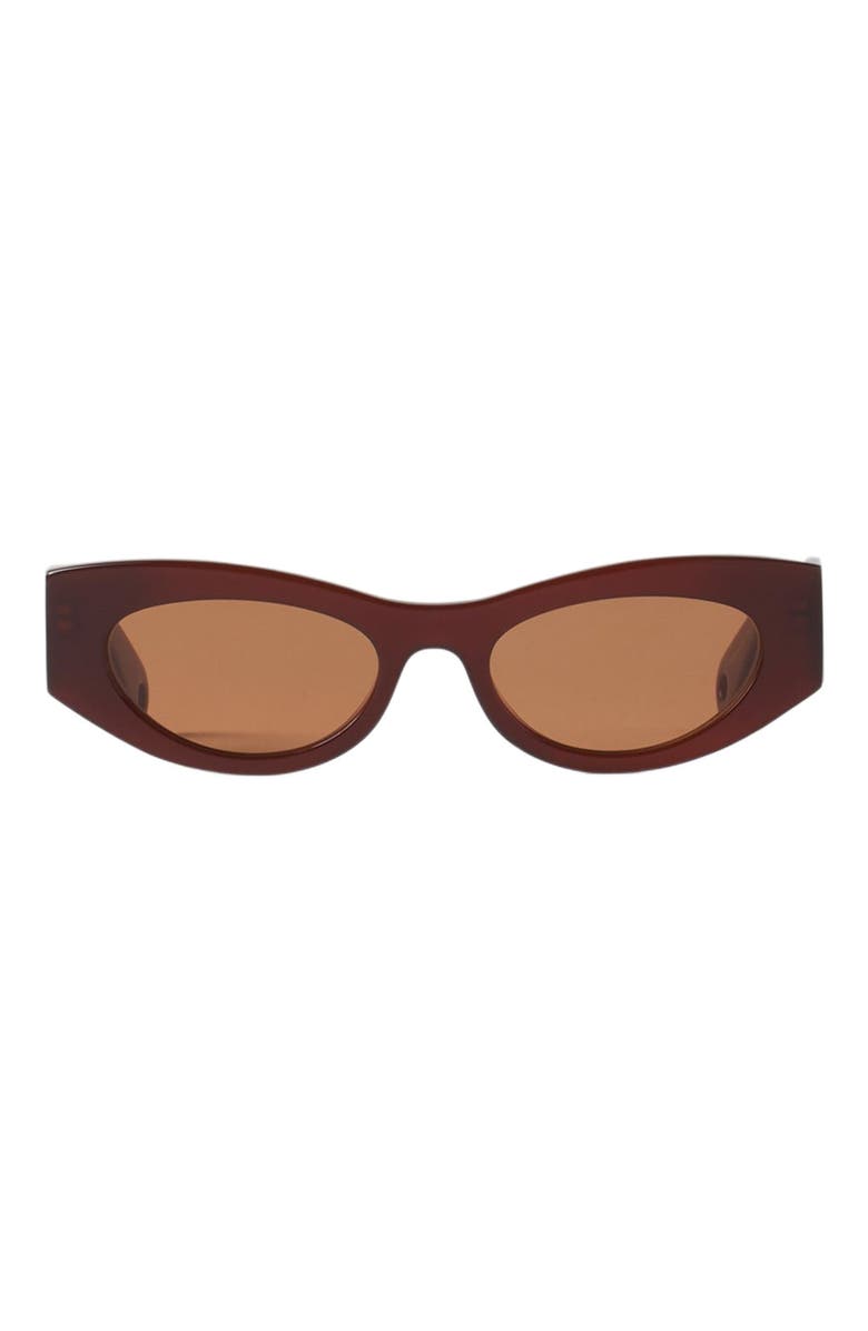 Lanvin Logo Sunglasses, Main, color, Brown-Cherry