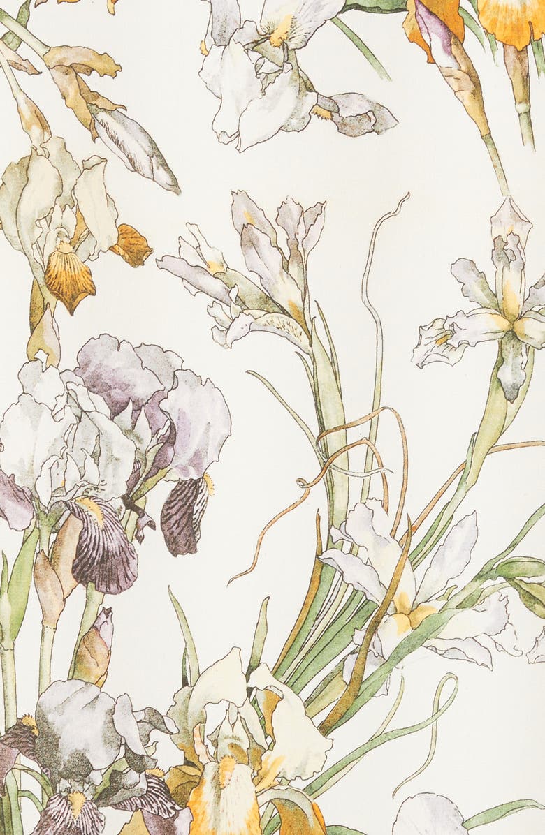 McQueen Alexander McQueen Iris Print Silk Crêpe de Chine Dress, Alternate, color,