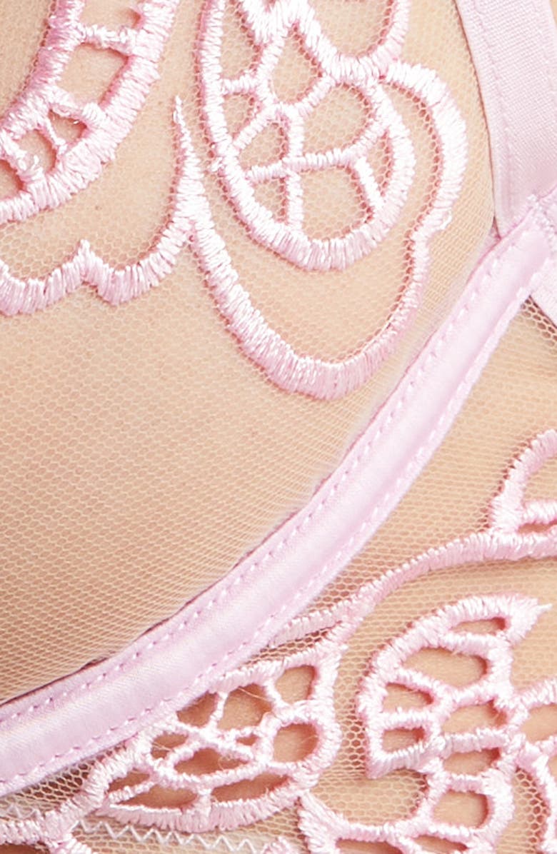 Bluebella Cecily Embroidered Mesh Underwire Bra, Alternate, color,