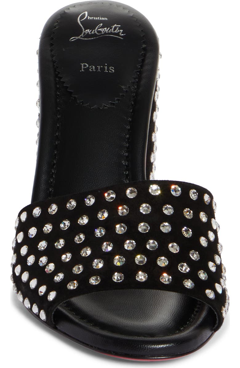 Christian Louboutin Jane Crystal Embellished Slide Sandal, Alternate, color, Black