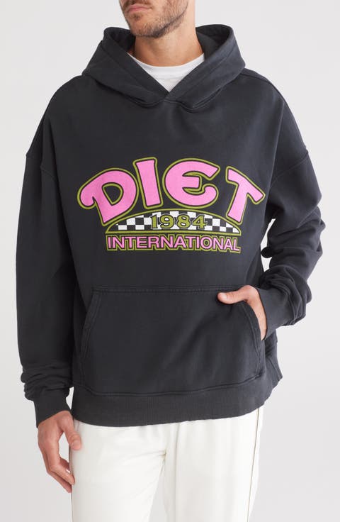 Diet International Cotton Graphic Hoodie