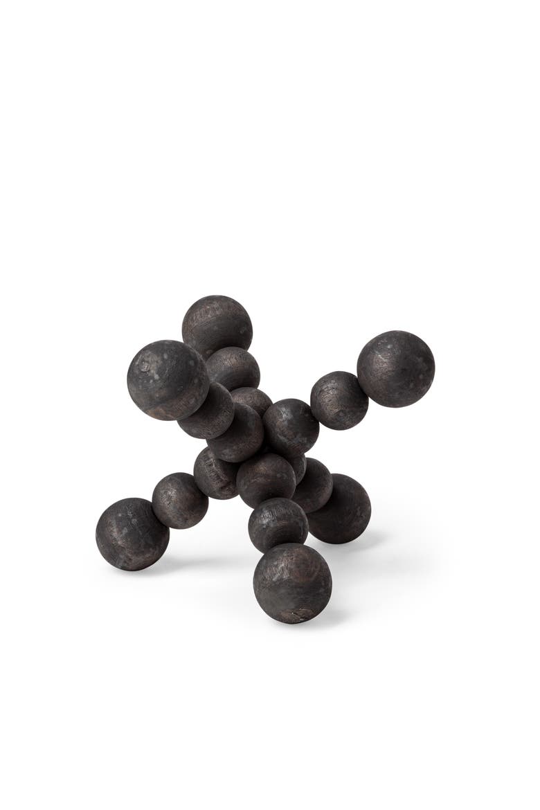 Carrollton Geometric Wood Ball Jack, Main, color, Black