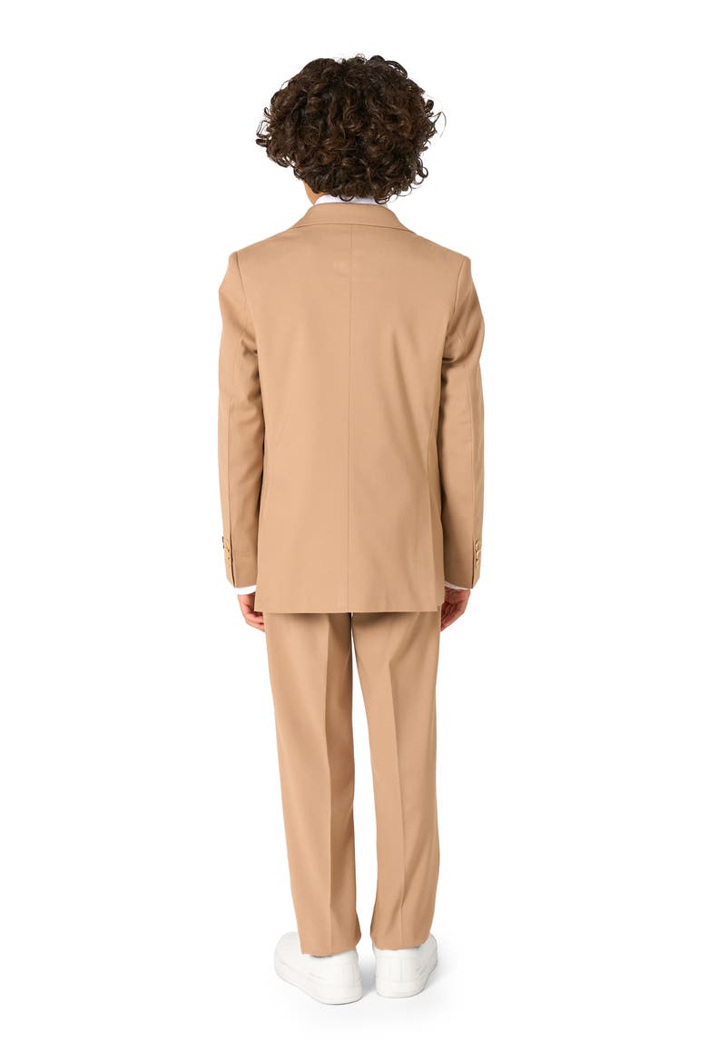Kids' Daily Dark Sand Stretch Suit, Alternate, color, BEIGE