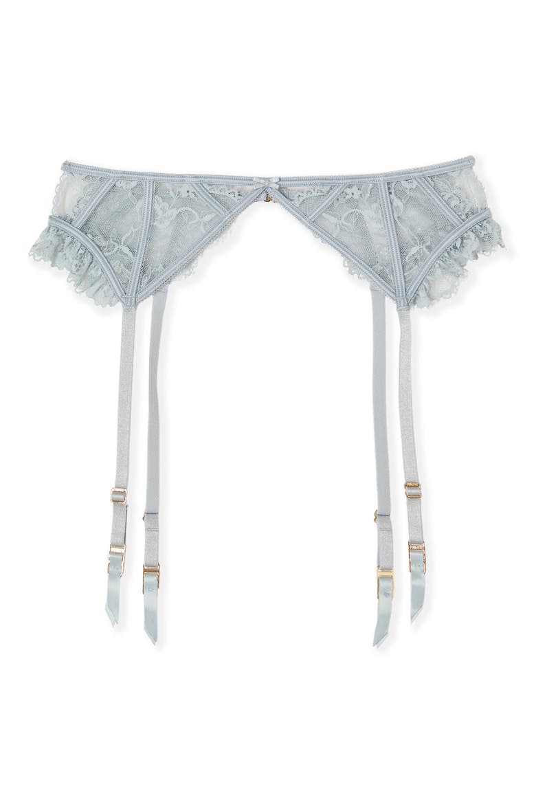 Beloved Porte Jartelle Lace Garter Belt, Alternate, color, OXYGEN