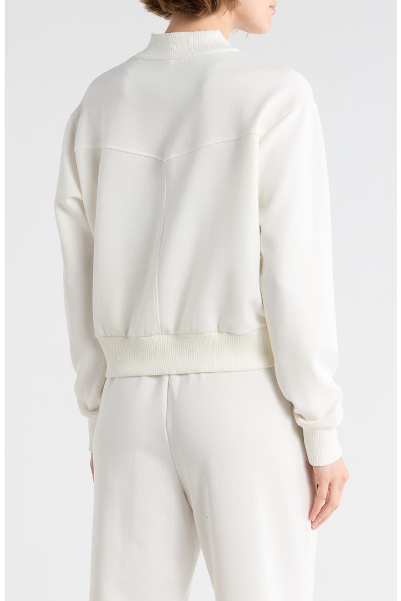 Second Avenue Full Zip Scuba Bomber Jacket, Alternate, color, WHITE DOVE