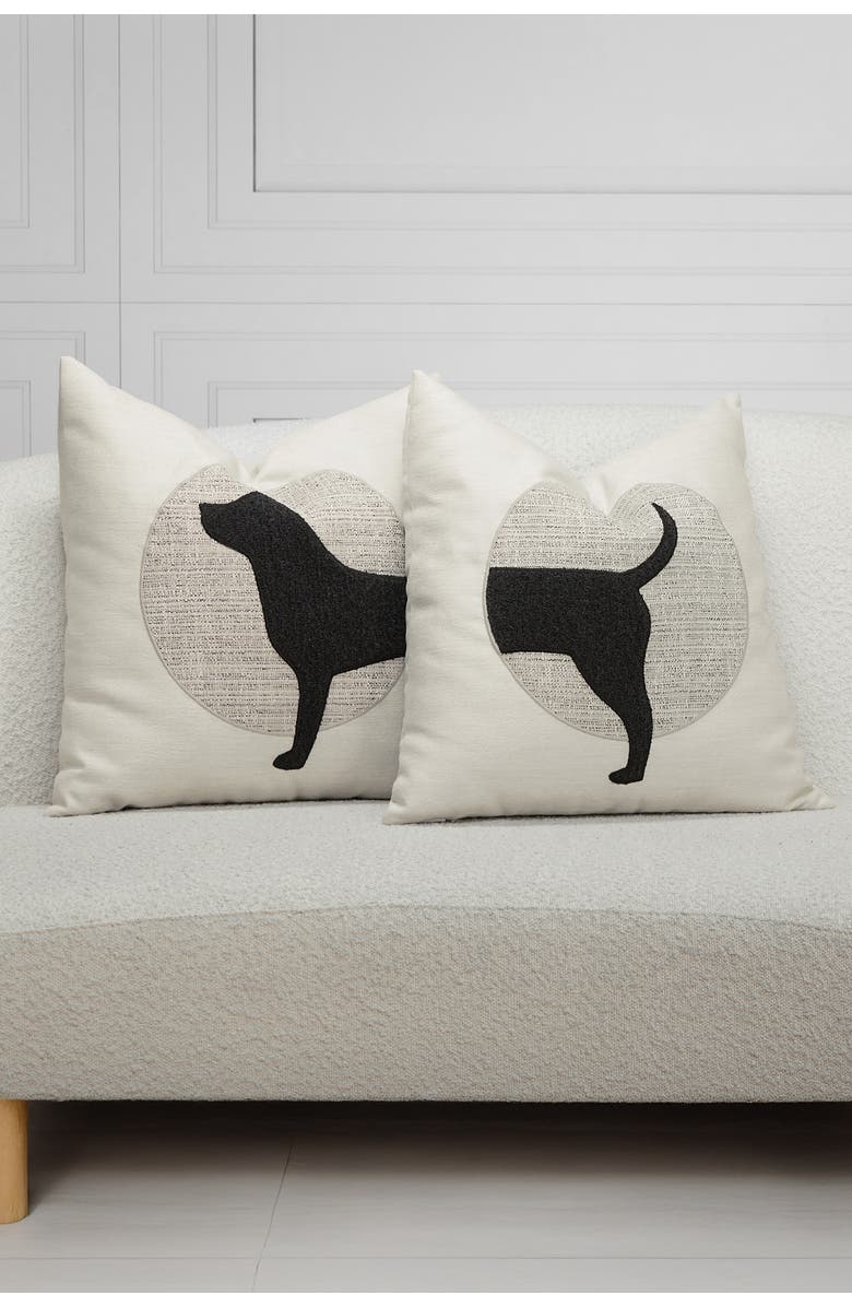 Elaine Smith Unconditional Woof (Head) Handmade Terry Indoor/Outdoor Pillow - SUPPORTS PETS, Alternate, color, Woof (Head)