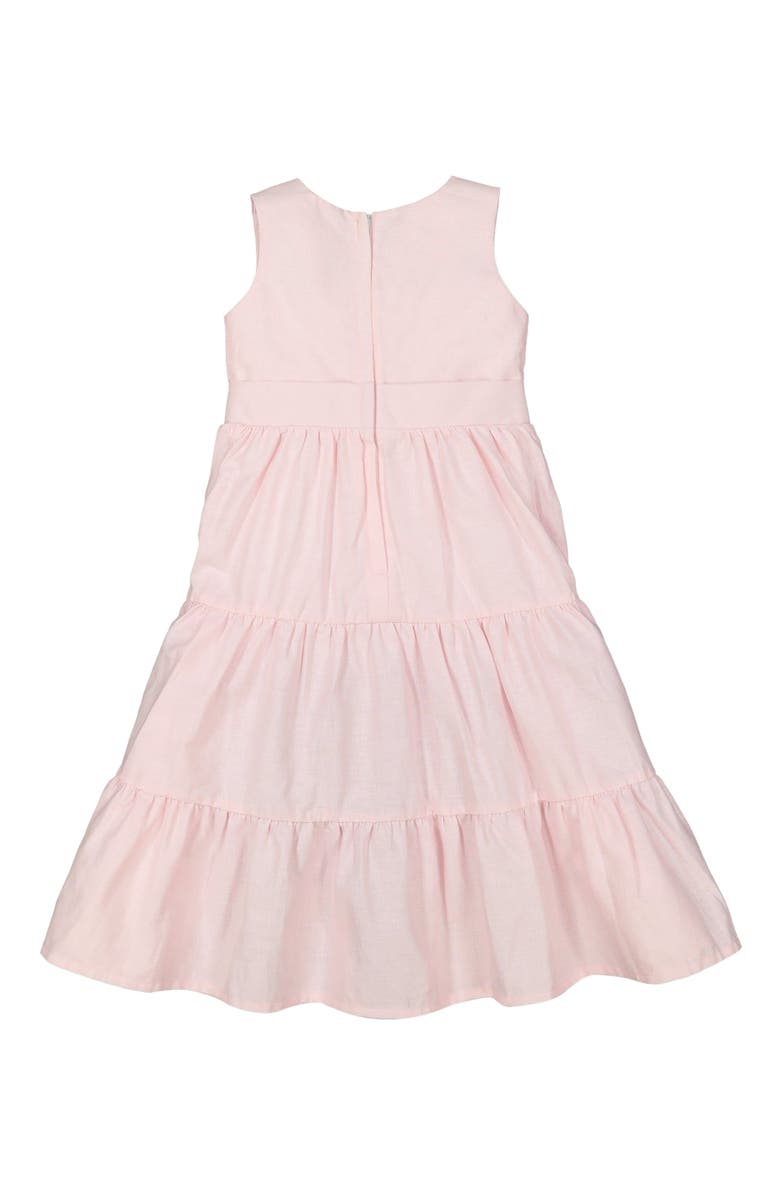 Hope & Henry Girls' Tiered Wrap Dress, Infant, Alternate, color, Pale Pink Linen