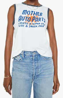 MOTHER The Strong & Silent Type Cotton Graphic Tank