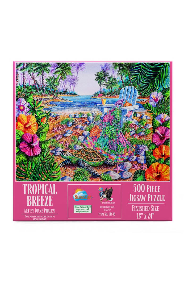 Sunsout Tropical Breeze 500 piece Jigsaw Puzzle for Adults, Alternate, color, Multicolor