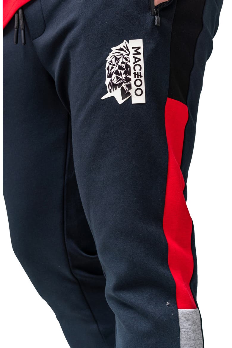 Colorblock Fleece Joggers, Alternate, color, BLUE