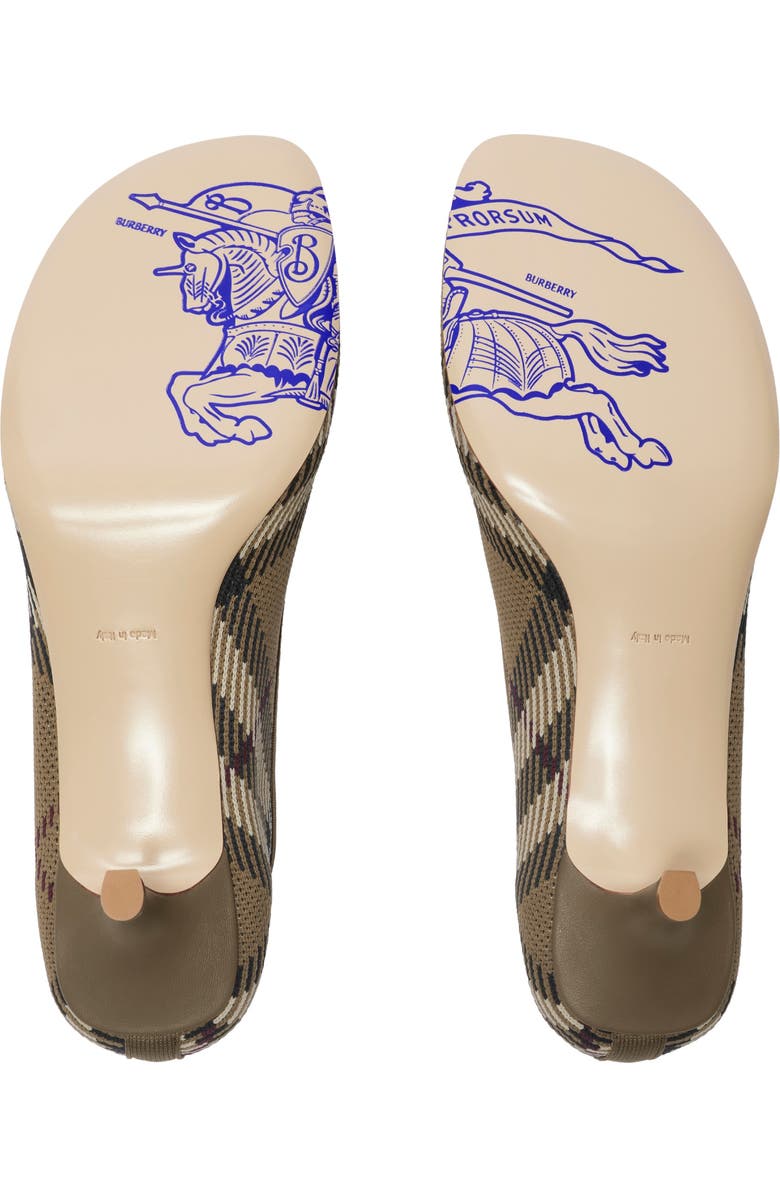 Burberry Check Knit Baby Low Pumps, Alternate, color,