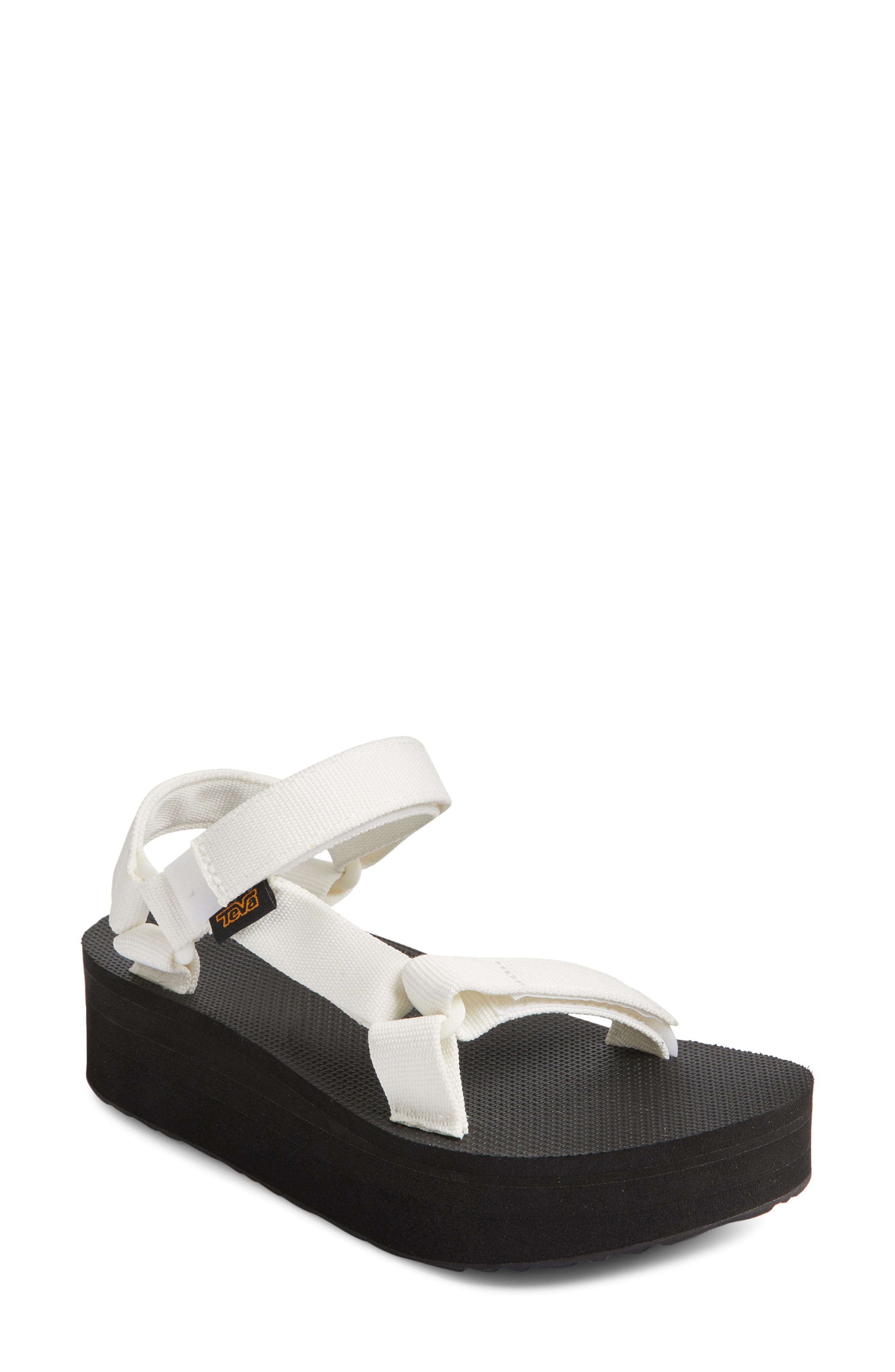 Universal Platform Sandal, Main, color, BLACK/ WHITE