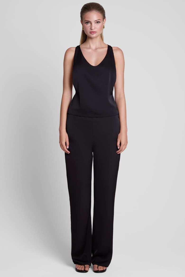Suri Satin Racerback Top, Alternate, color, Black