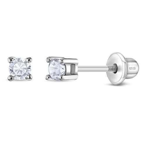 In Season Jewelry My First Solitaire Earrings in Silver at Nordstrom