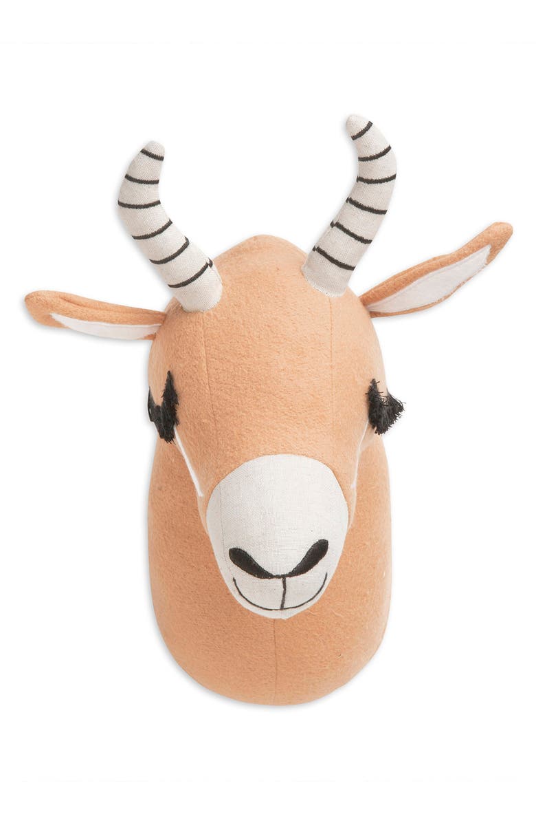 CRANE BABY Safari Animal Plush Head Wall Art, Alternate, color, Brown Antelope