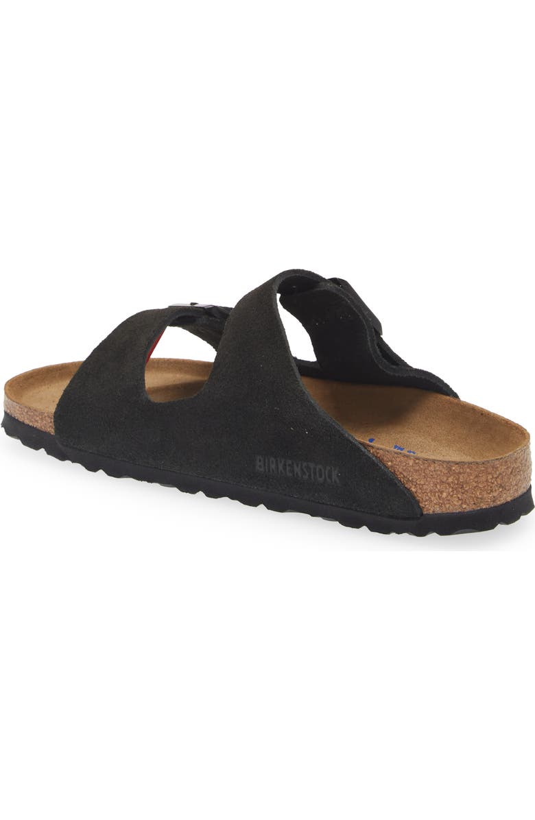 Birkenstock Arizona Soft Footbed Slide Sandal, Alternate, color, Black Suede