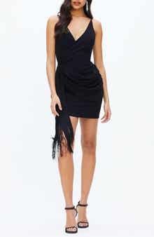 Dress the Population Alida Crepe Fringe Dress