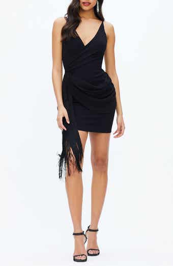 Dress the Population Alida Crepe Fringe Dress