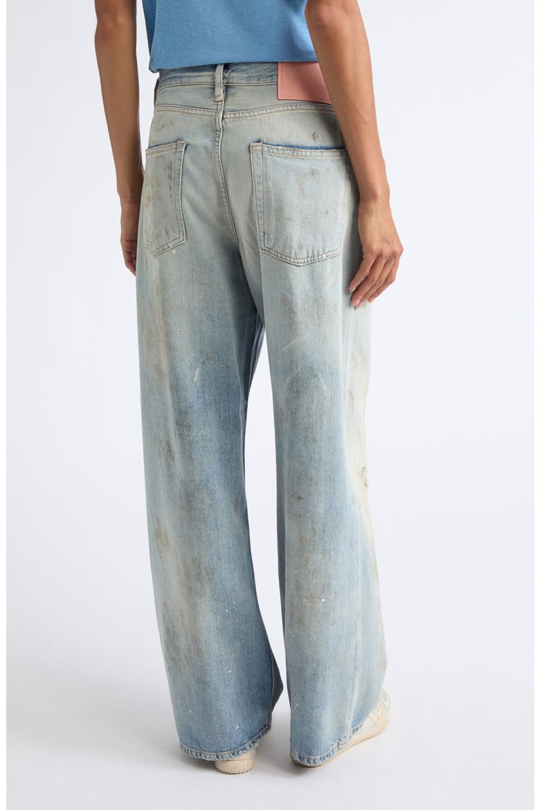 1981 Trafalgar Distressed Organic Cotton & Lyocell Denim Wide Leg Jeans, Alternate, color, LIGHT BLUE