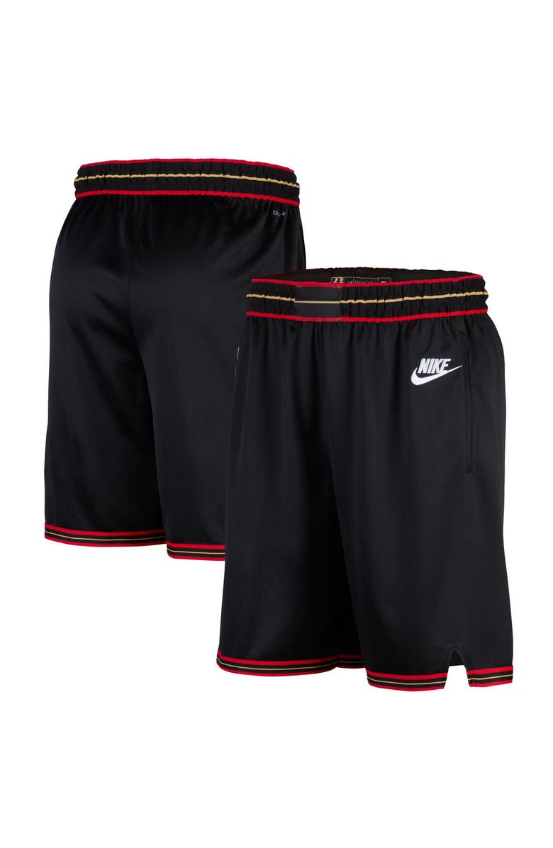 Nike Men's Nike Black Philadelphia 76ers Classic Edition Hardwood Classics Swingman Shorts, Main, color, Black
