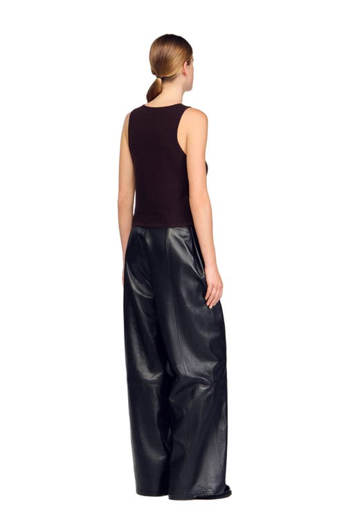 Sandro Sleeveless Sweater In Black