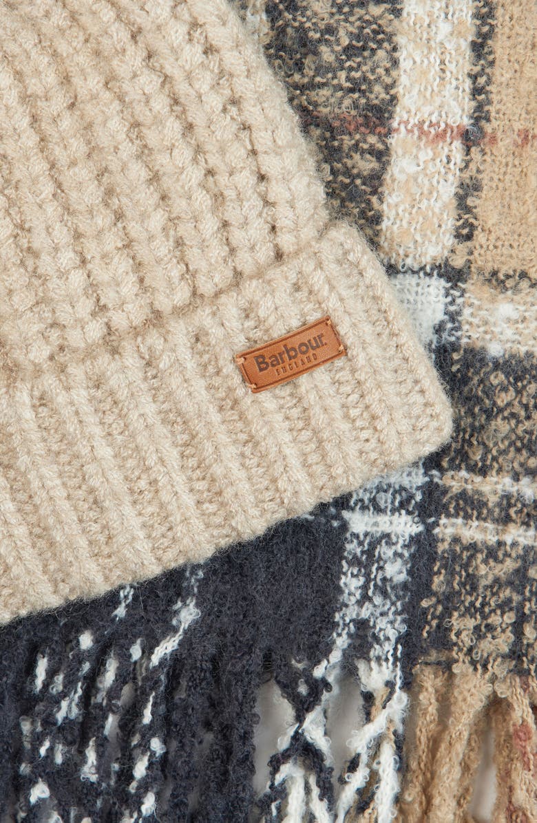 Barbour Saltburn Faux Fur Beanie & Scarf Set, Alternate, color,