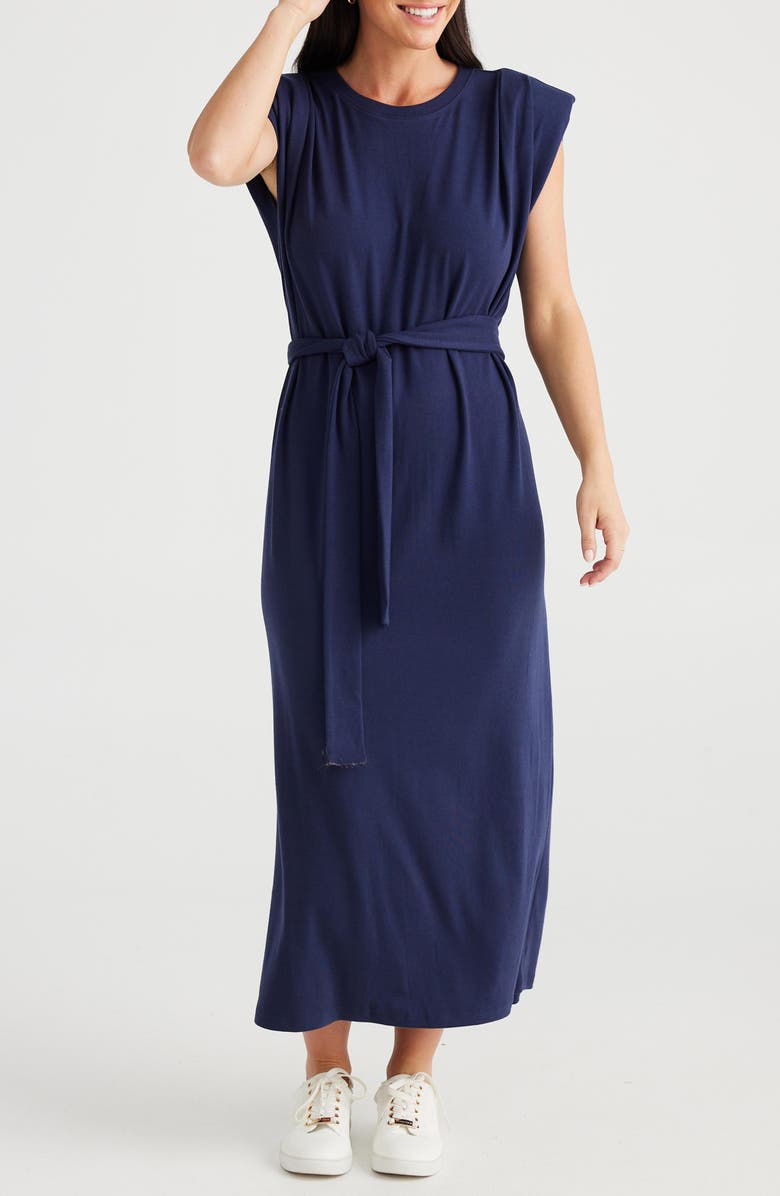 Brave+True Conroy Cap Sleeve T-Shirt Dress, Alternate, color, Navy