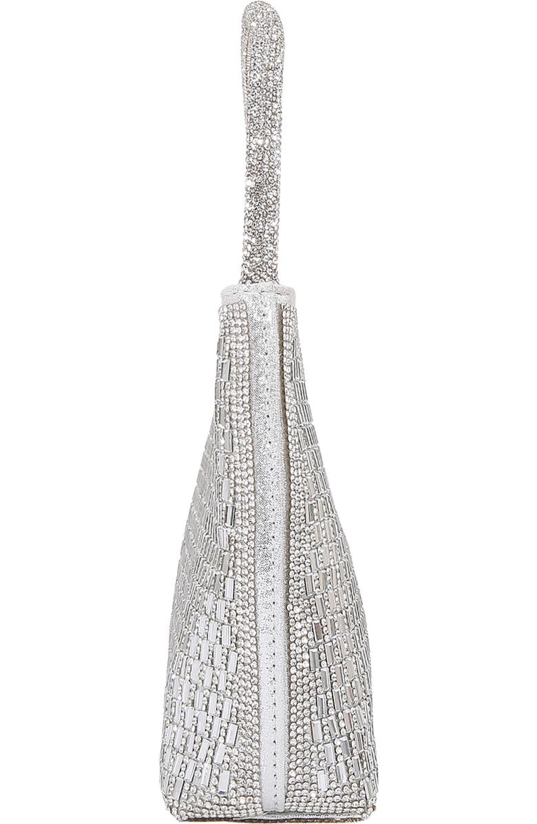 BERNESS Rhinestone Beaded Shoulder Bag, Alternate, color, Silver