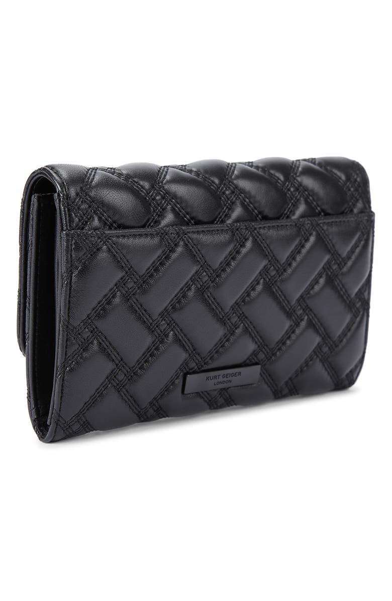 Kurt Geiger London Kensington Quilted Leather Wallet on a Chain, Alternate, color, 